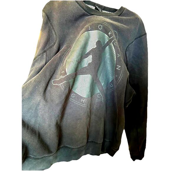 VTG AIR Jordan Nike XXL Sweat Shirt Flight Club Logo 2XL TTG Gym Skater Punk Y2K - Picture 7 of 8